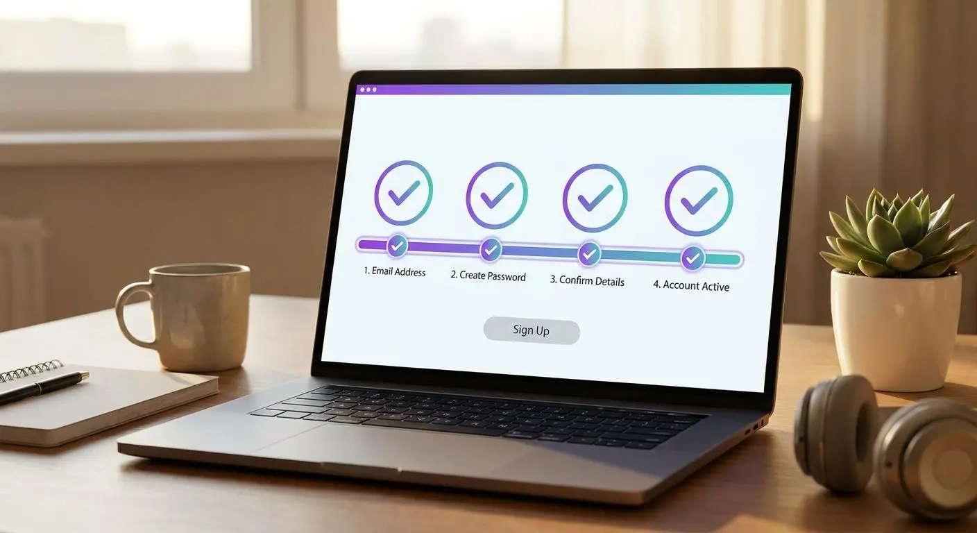 Checkliste für die Registrierung eines Online-Kontos