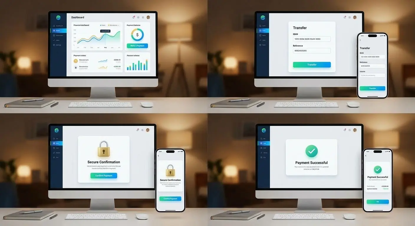 Schritt-für-Schritt Einzahlung per Banküberweisung im digitalen Banking