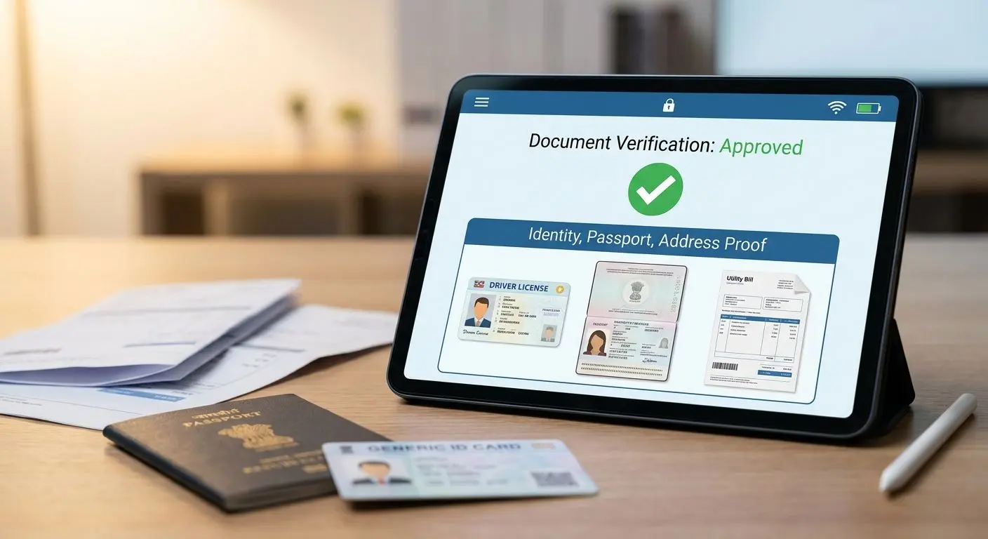 Dokumentenprüfung für Verifizierung vor der Auszahlung